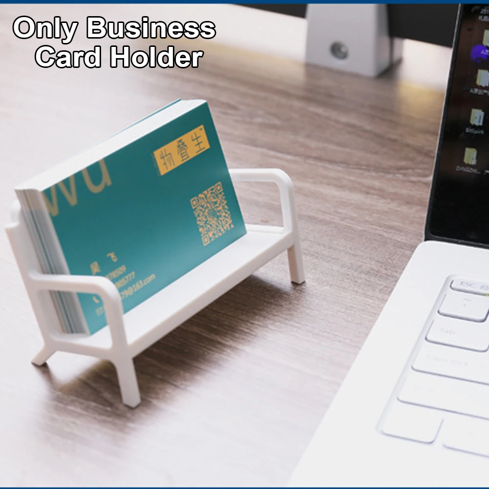 

ABS Sofa Shaped Desk Organizer Display Stand Accessory Office Supplies Business Card Holder Smooth Gift Memos Home Portable