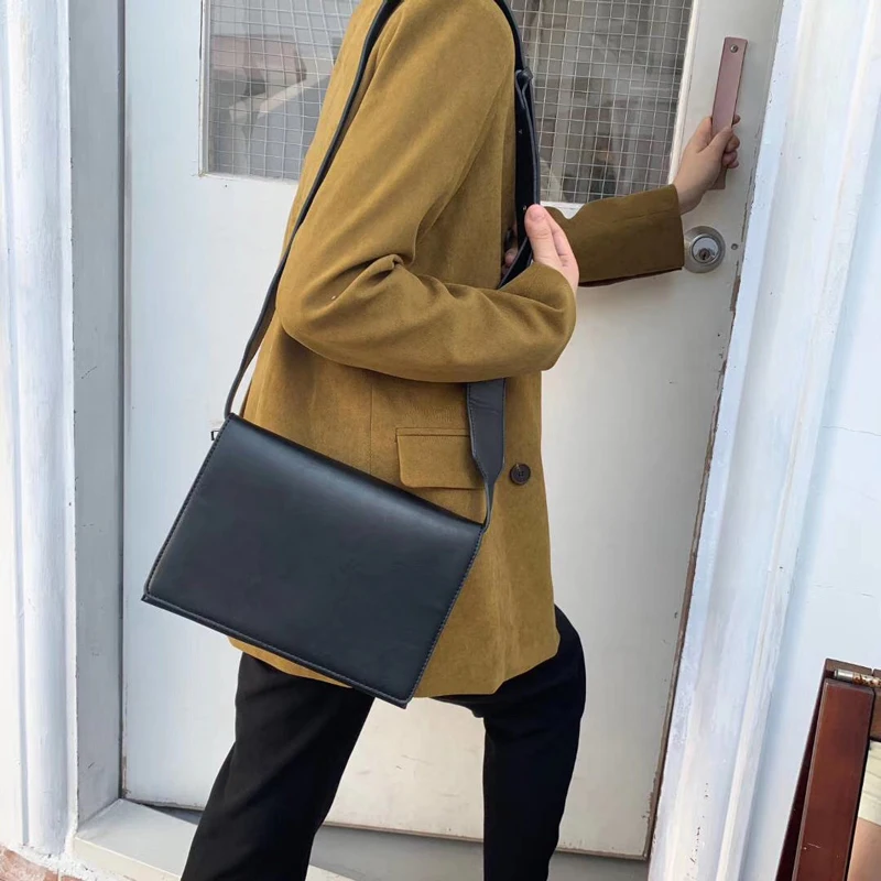 Новая Корейская стильная Маленькая женская сумка винтажная простая на плечо из