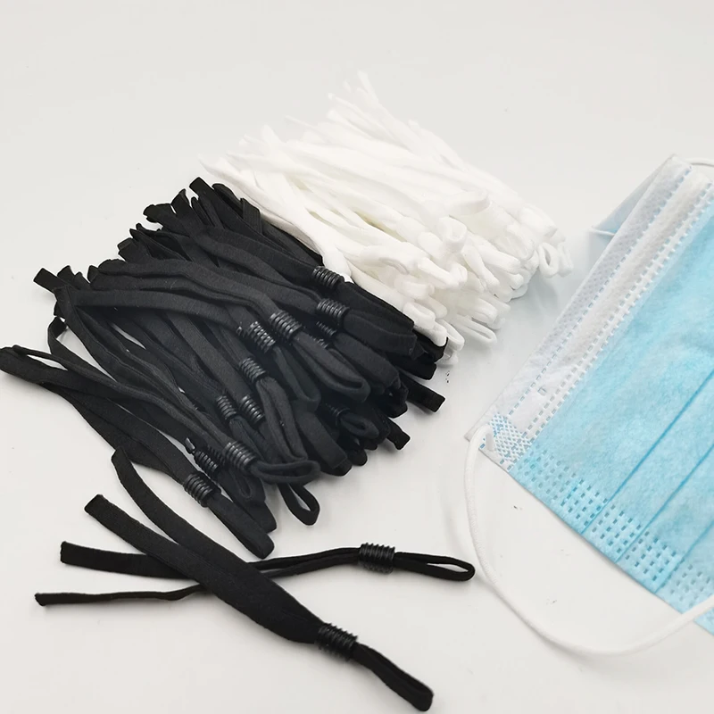 Регулируемый шнур для маски 50 см шитья эластичная лента с пряжкой черный и белый