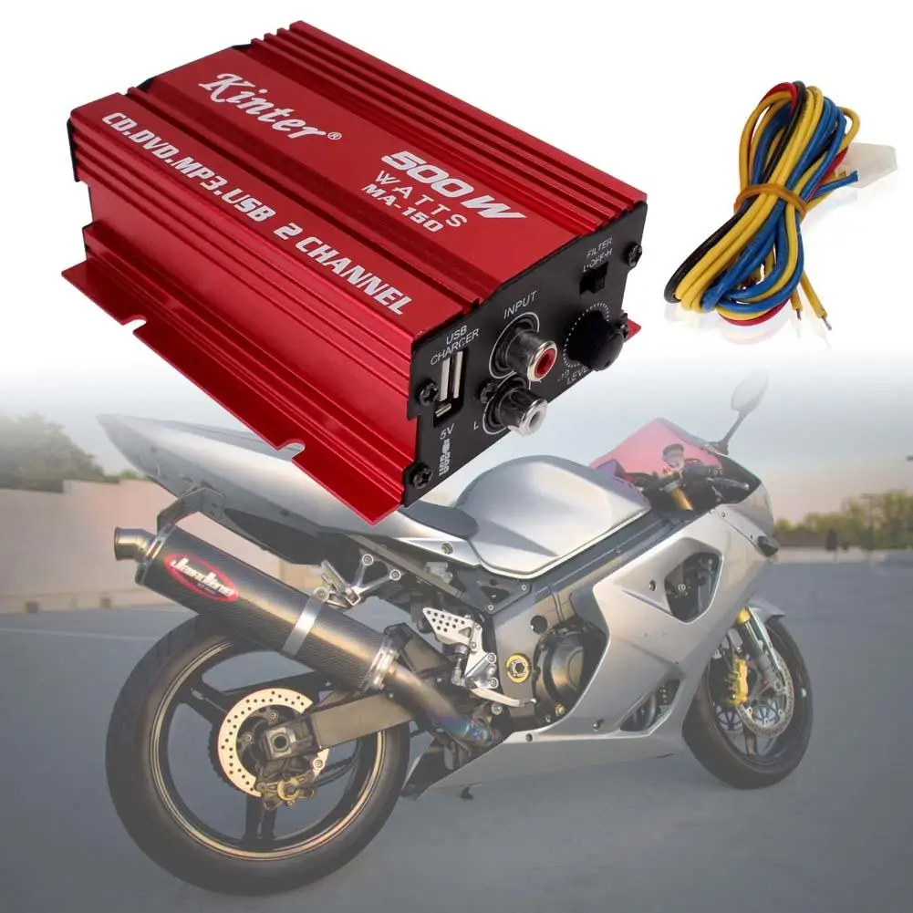 Автомобильный мини усилитель 500 Вт 2 канала цифровой Hi Fi аудио стерео для Ipod