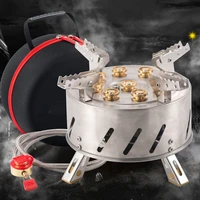 12800w camping stove self driving tour outdoor stainless steel 9 head stove portable 9 hole fire and brimstone stove burner %ec%ba%a0%ed%95%91%ec%9a%a9%ed%92%88