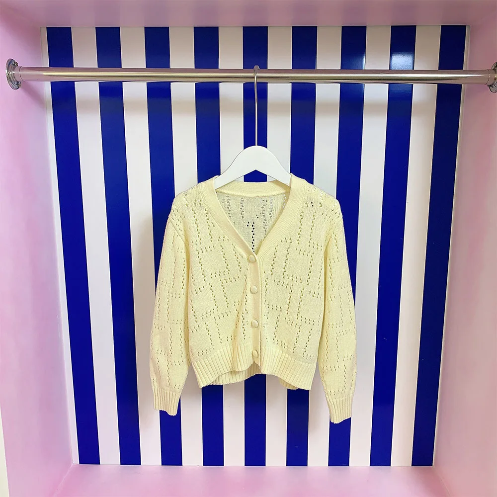 

Брендовая Дизайнерская одежда для детей, Новинка осени 2021, вязаный свитер с длинным рукавом для девочек, детская верхняя одежда, весенний Де...