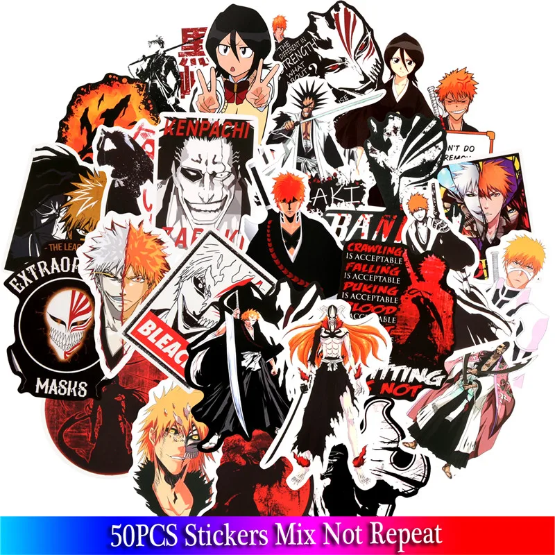 50 шт. японский классический анимация бог смерти красивый Стикеры для мотоцикла