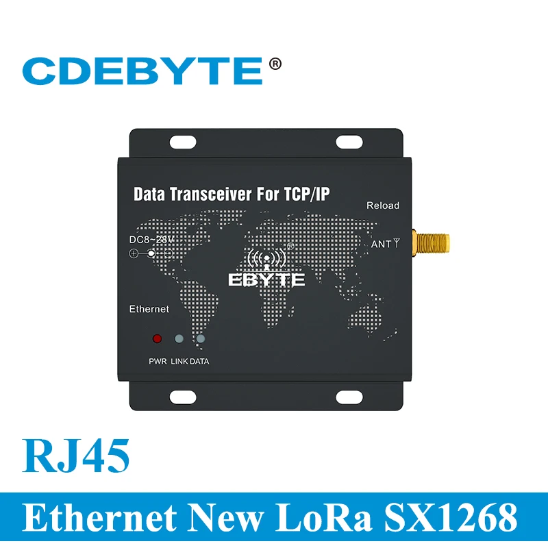 

RJ45 Ethernet Новый LoRa SX1268 22 дБм 433 МГц порты TCP, UDP Серийный порт беспроводной трансивер модем рандомный (400SL22-ETH)