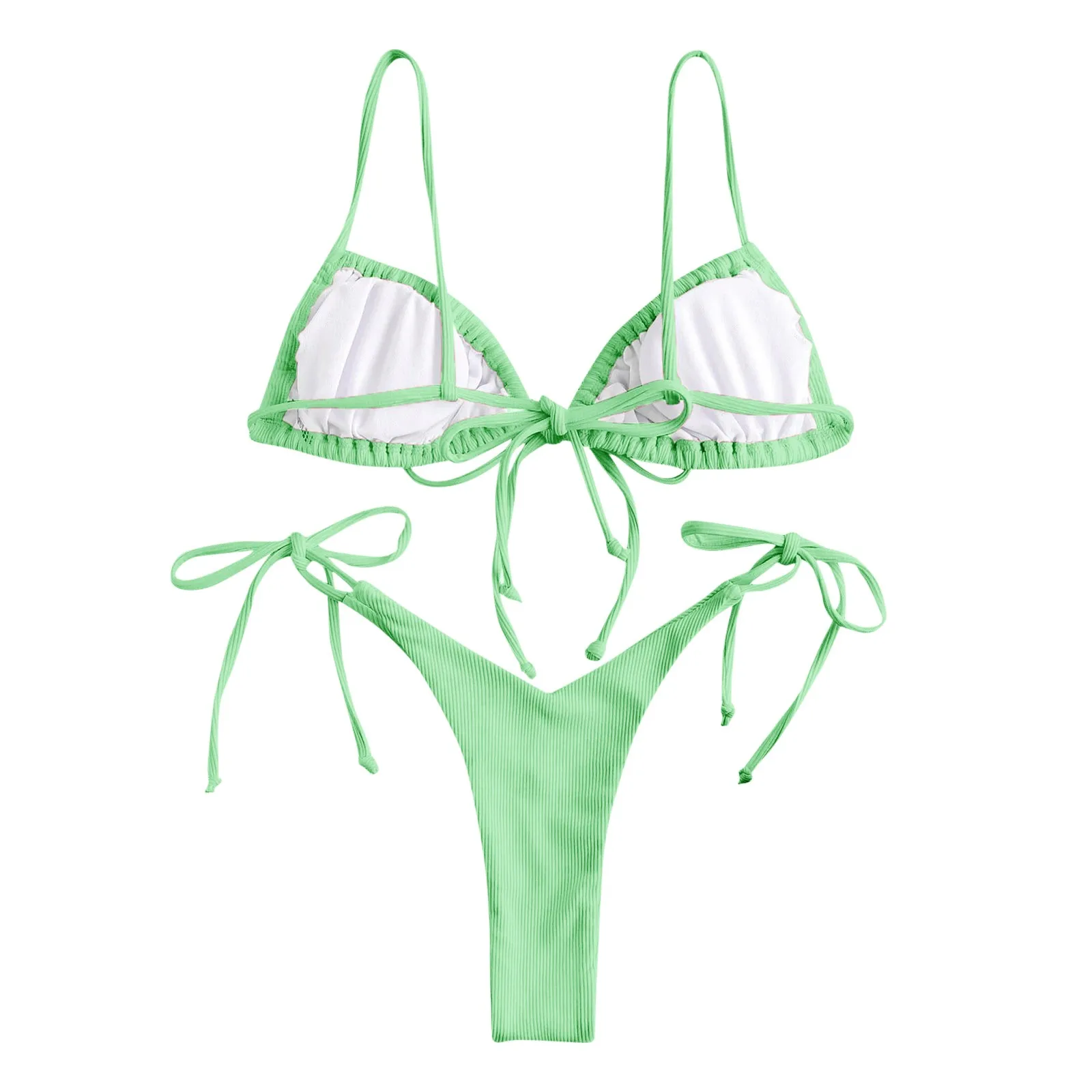 

Bikinis 2021 New Swimwear Print Halter Side Tie Women Swimsuit Front Knot Beach Bathing Suit Biquini Sexy Brazilian Bikini Set