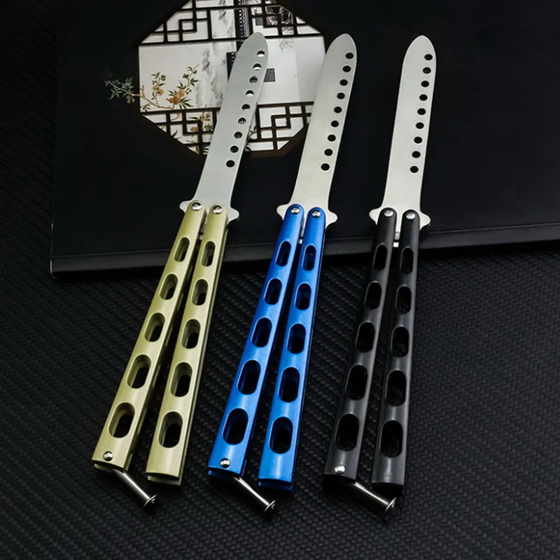 Тренировочный нож бабочка из нержавеющей стали для соревнований на открытом