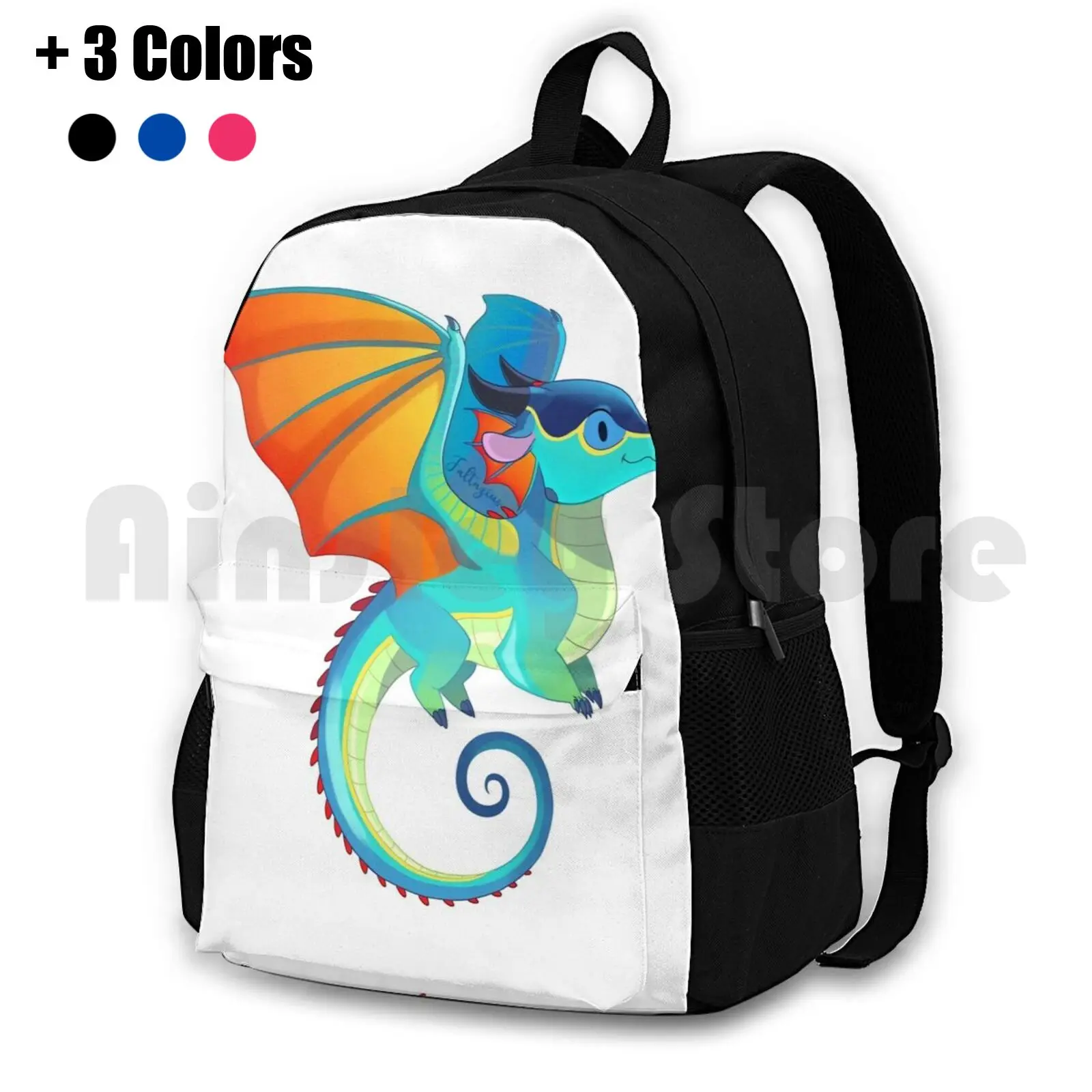 

Rainwing Of Fire Outdoor Hiking Backpack Riding Climbing Sports Bag Faltazius Fantasy Dragon Cute Dragon Baby Dragon Of Fire