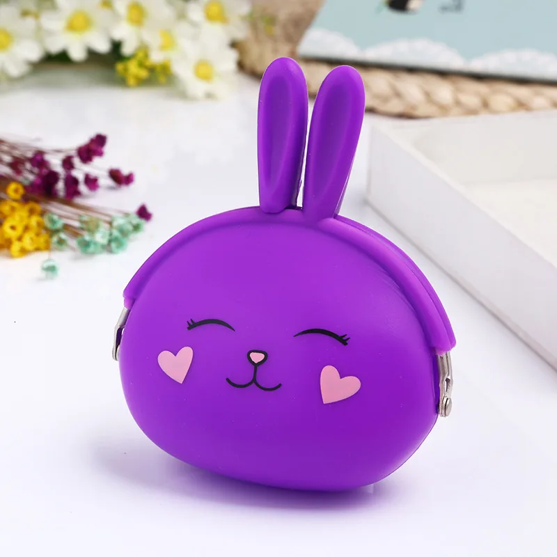 Модный кошелек с милым мультяшным кроликом Kawaii маленький женский мягкий