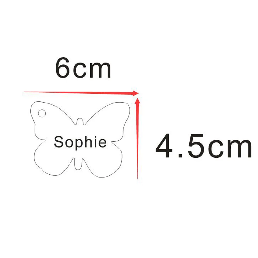 Персонализированные свадебные деревянные бирки с бабочками заказное имя