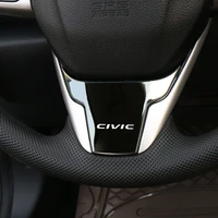 car interior steering wheel decorative cover sequins emblem sticker for honda civic 2016 2017 2018 2019 2020 2021 accessories