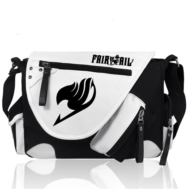 Аниме Феи хвост сумки мессенджеры мужские холщовые через плечо Студенческая