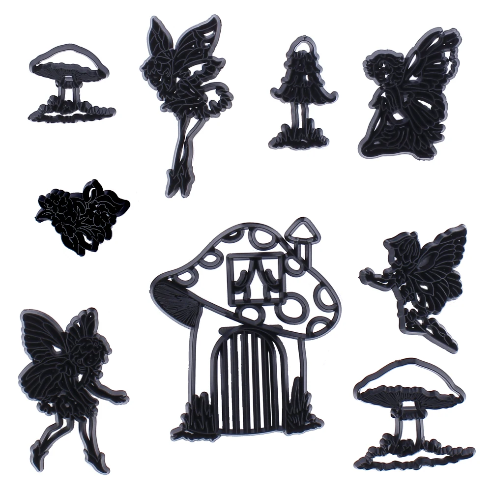 9 шт./компл. Цветочная фея формы для печенья гриб домик помадка бисквит мастика