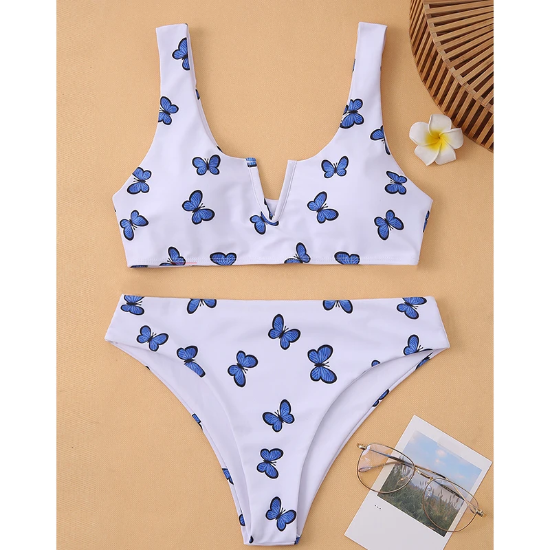 В-х сексуальный v-образный вырез купальник для женщин с принтом тай-дай