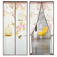 flower print warm door curtain air conditioning door curtain universal winter and summer windproof automatic magnetic closing