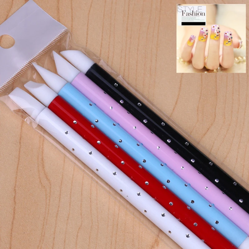 5 шт. двойная головка для дизайна ногтей дизайн полый резьбы по дереву