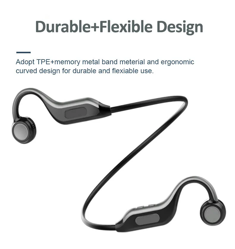 GGMM B1-S Wireless Bluetooth Headphones BT5.0 Free Ear Bone Conduction Headset Earphones With Mic For Outdoor Sports Fitness | Электроника