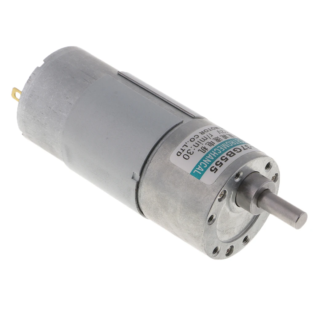 

DC12V 15W 30RPM 37GB555 Mini Geared Motor High Torque Electric Speed Reduction DC Geared Motor