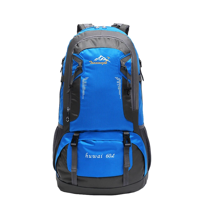 blue 60L многофункциональные сумки для кемпинга, прочный рюкзак для альпинизма, мужской женский рюкзак для путешествий, альпинизма, спортивная сумка - Цвет: blue