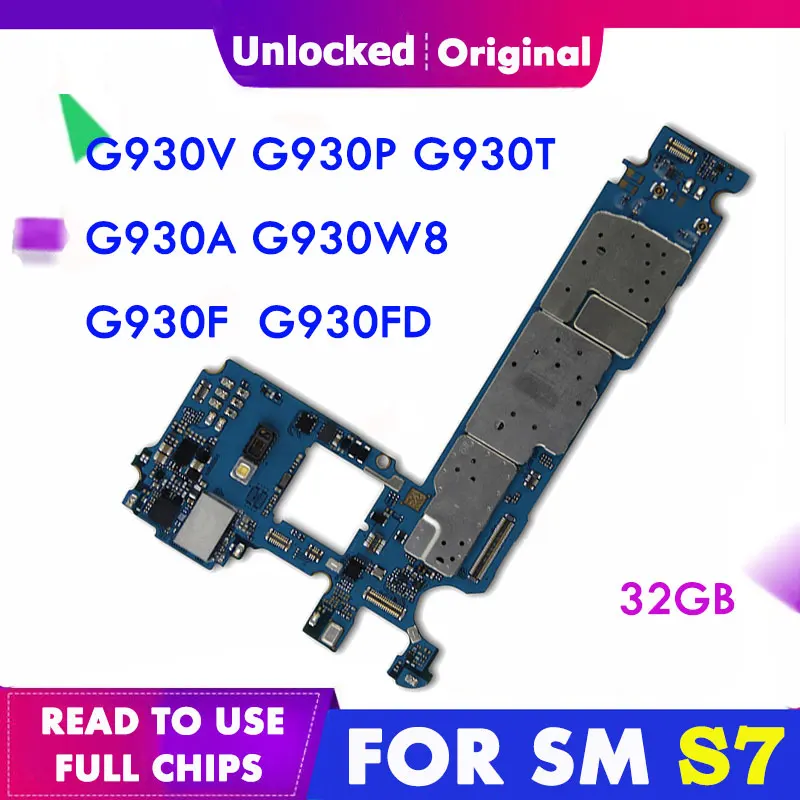 Для samsung Galaxy S7 G930F G930A G930P G930T G930V G930FD G930W8 разблокированная материнская плата с чипами