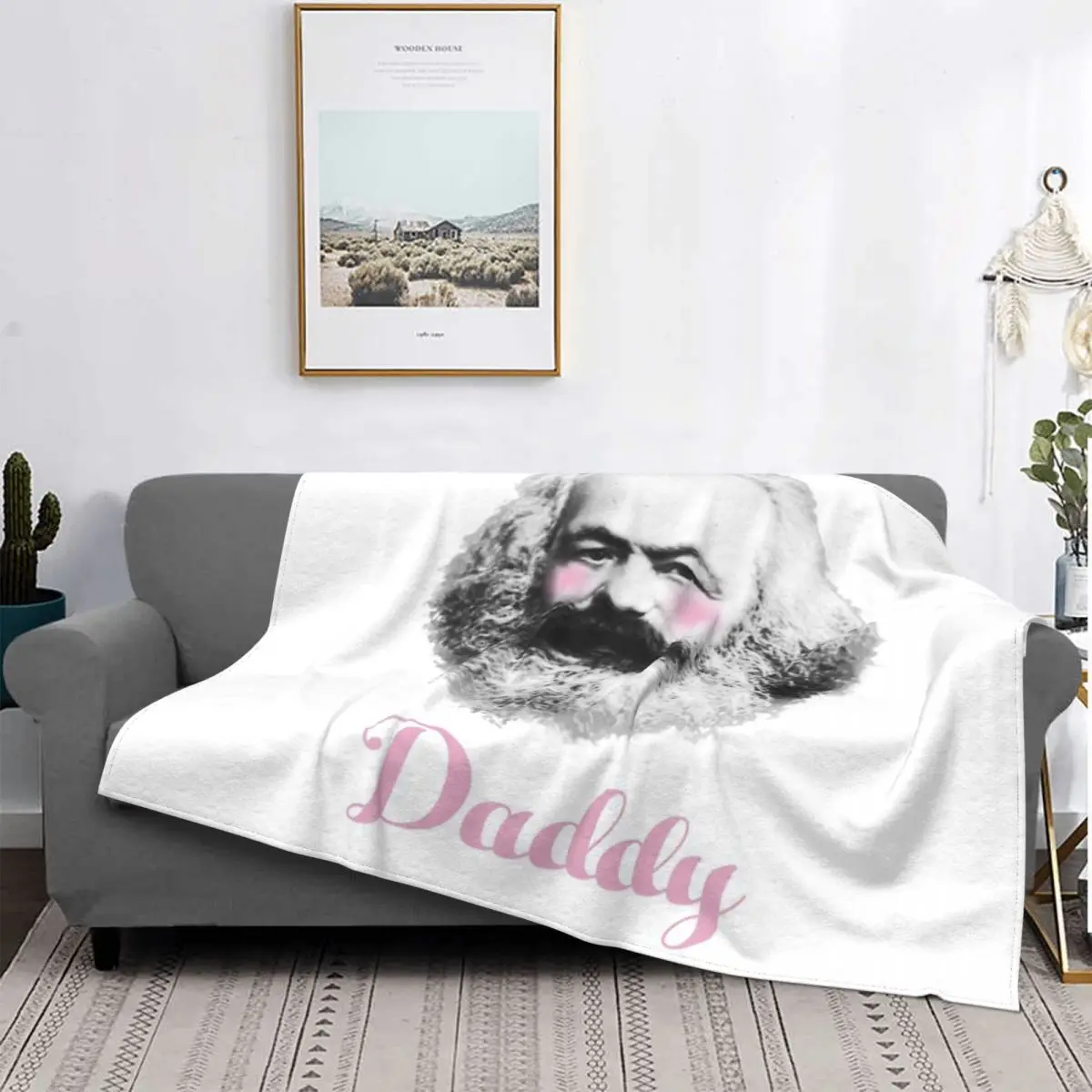

Daddy Karl-Manta a cuadros para cama, manta con capucha, para sofá y cama