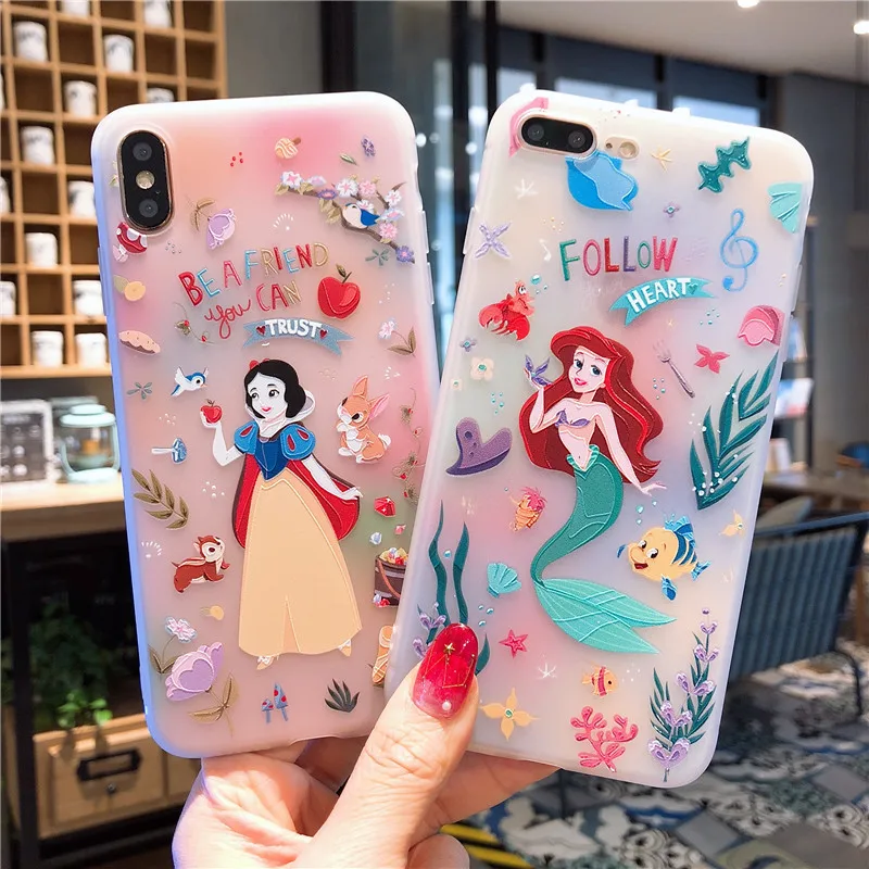 

New 2021 Disney snow White waterproof All-inclusive Phone case for iPhone 7/8 plus x xr xs max 11/12pro max 12mini