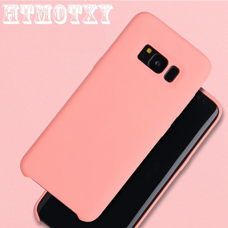 HTMOTXY жидкий силикон тонкая задняя Capa Funda для samsung A50 A70 A40 A10 A20 A30 A80 A60 S10 Lite S8 S7 S9 Plus Note 8