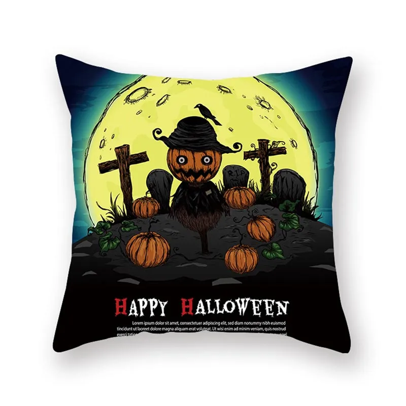Halloween Cushion Cover Trick Or Treat Throw Pillow Case Pumpkin Decorative Pillowcase Cojines For Home Sofa | Дом и сад