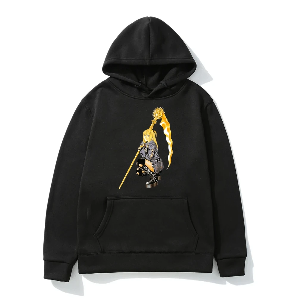 

2021 Hoodie Man Death Note Printed Sweatshirt Men Misa Anime Horror Ryuk Light Yagami Fall/winter Trend All-match Hooded Sweater