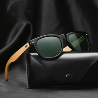 fashionable wooden sunglasses for men women bamboo wood vintage square driving sun glasses luxury brand designer black eyewear
