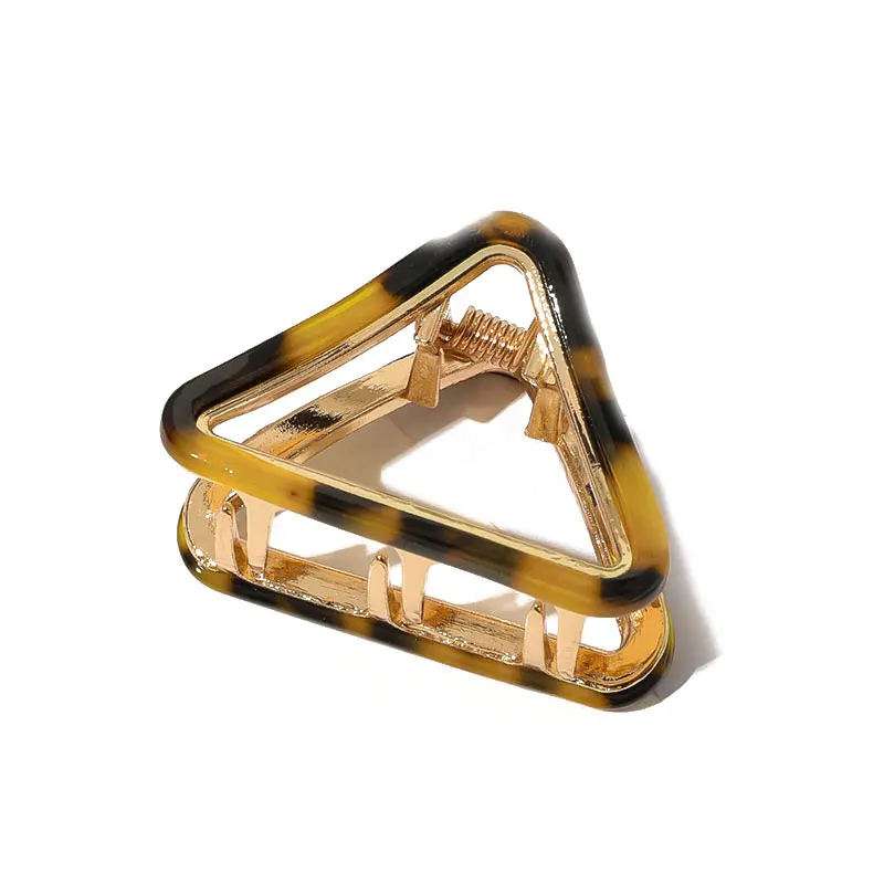 

Korean Large Size Hair Clip Triangle Acetate Hollow Geometric Hair Claws Fahsion Barrettes Metal Hair Clamps Crab Accessories