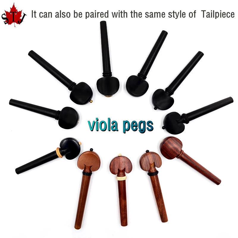 

4pcs viola Tuning Pegs 15"-16" viola Fittings , viola pegs natural Jujube wood/ebony/rosewood,viola Parts & Accessories