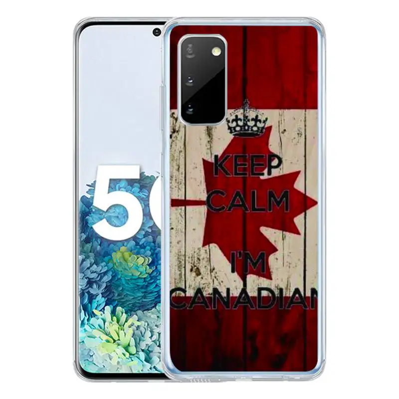 

Canada flag maple leafs Phone Case For Samsung S10 S10lite 2019 S9 S9plus S8 S7 transparent cases
