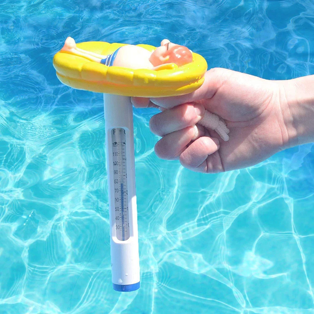 

Cartoon Floating Swimming Pool Thermometer Durable Thermometer With String, Suitable For F° And C° Spa Pool Swimming Pool Hot