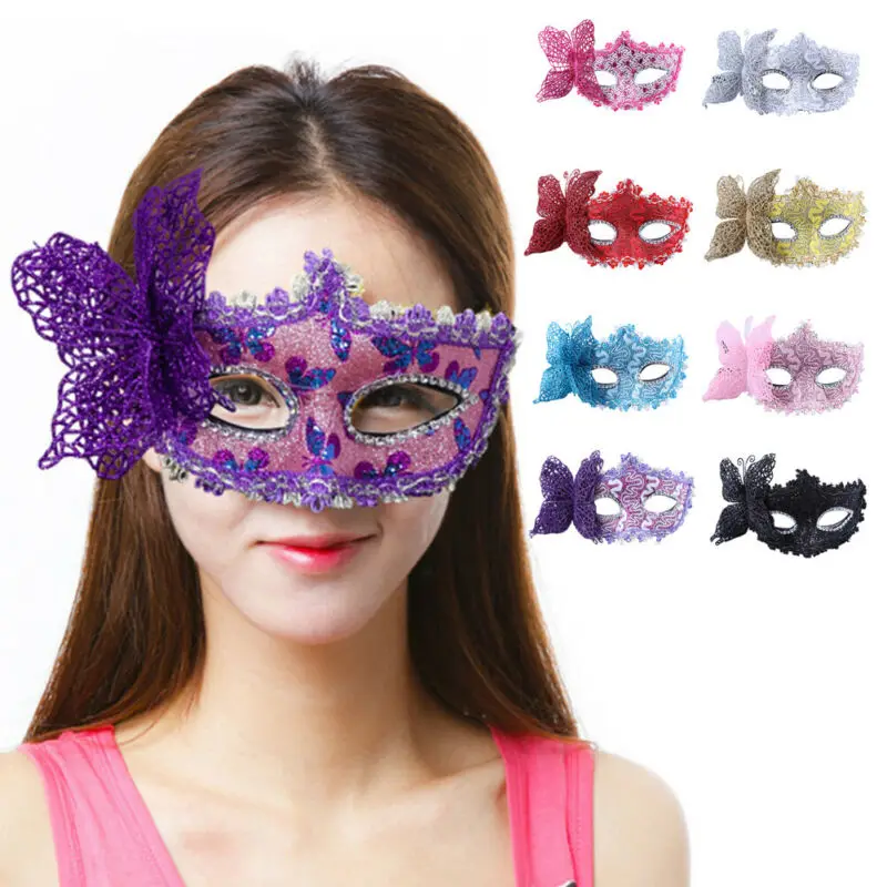 Женское вечернее платье с маской кружевное бабочкой костюм на Хэллоуин |