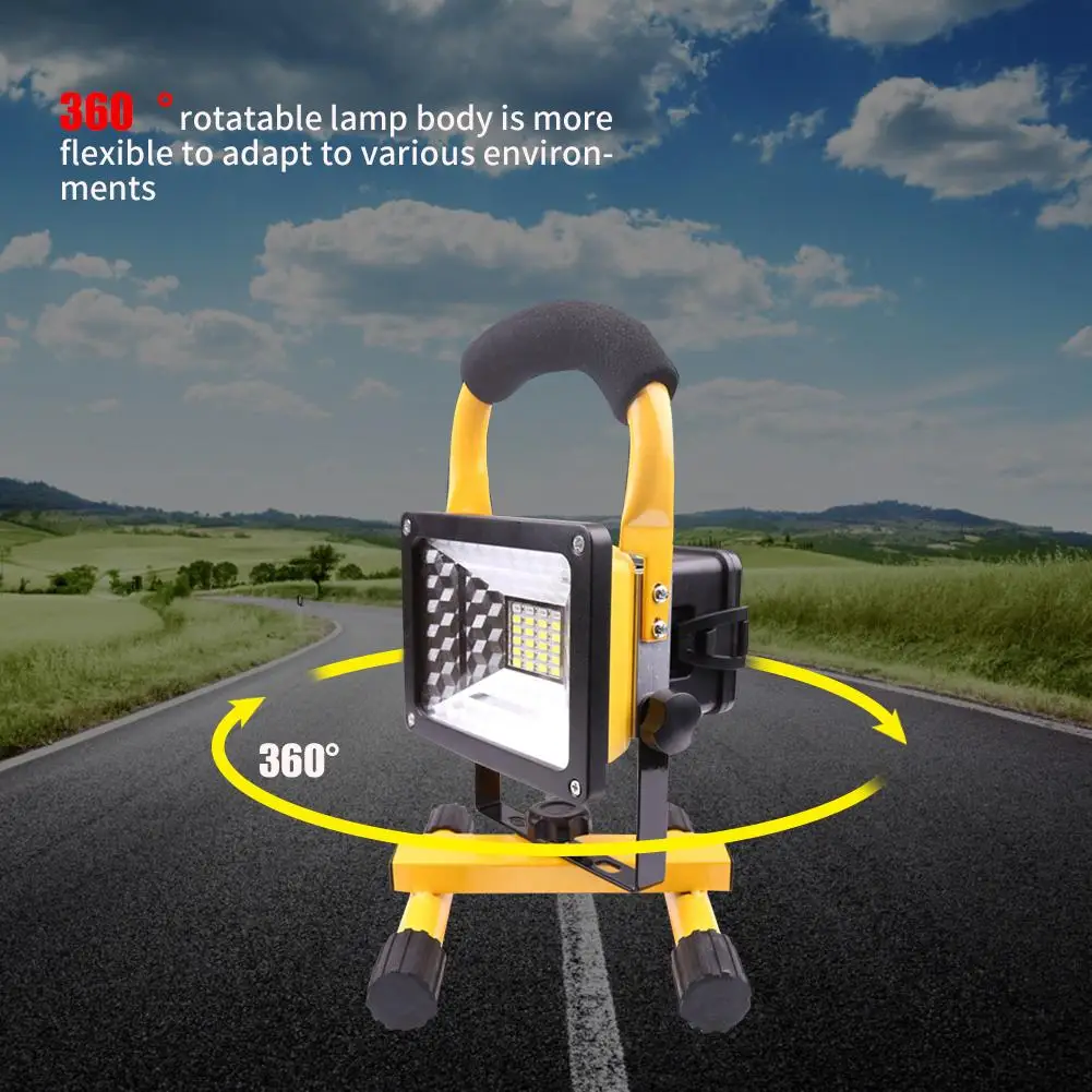 Preço Led Trabalho Luz 2400lm Ip44 Dissipação De Calor Design Ampla Gama De Exposição 3 Modo Recarregável Lâmpada De Inundação Bateria Cabo Usb Kit