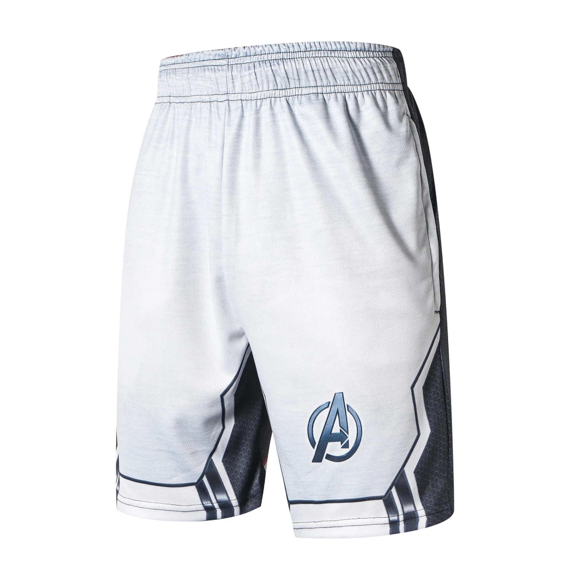 Мужские спортивные шорты с Суперменом человеком пауком на молнии для фитнеса