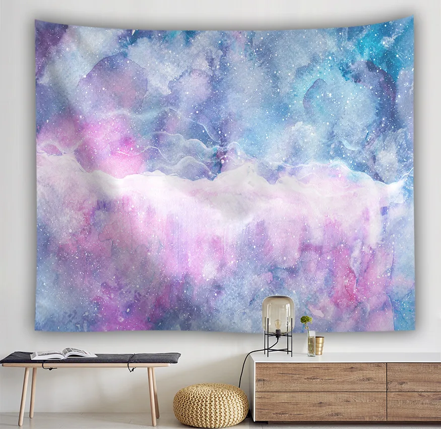 

Yaapeet 1pc Cloud Printed Wall Hanging Polyester Sky Pattern Wall Tapestry Elegant Colorful Hanging Tapestry Pink Wall Decor