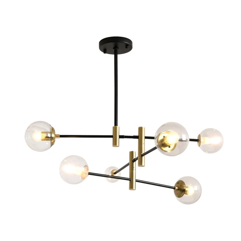 Стеклянный шариковый подвесной светильник s для гостиной столовой кухни спальни