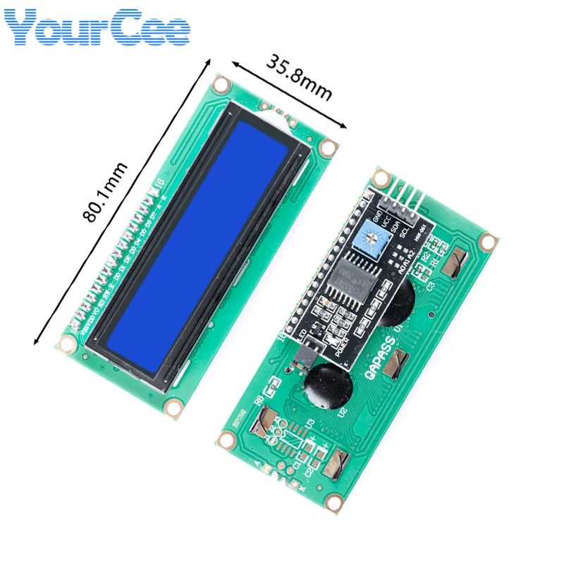 ЖК дисплей 1602 I2C модуль а экрана дисплея синий экран PCF8574 IIC адаптер пластина для