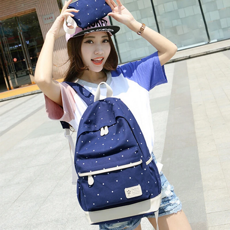 Женский рюкзак в консервативном стиле 3 шт./компл. с принтом студенческие сумки