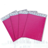 20x284cm 10pcslot rose red poly bubble mailer envelopes padded mailing bag self sealing christmas package gift bags