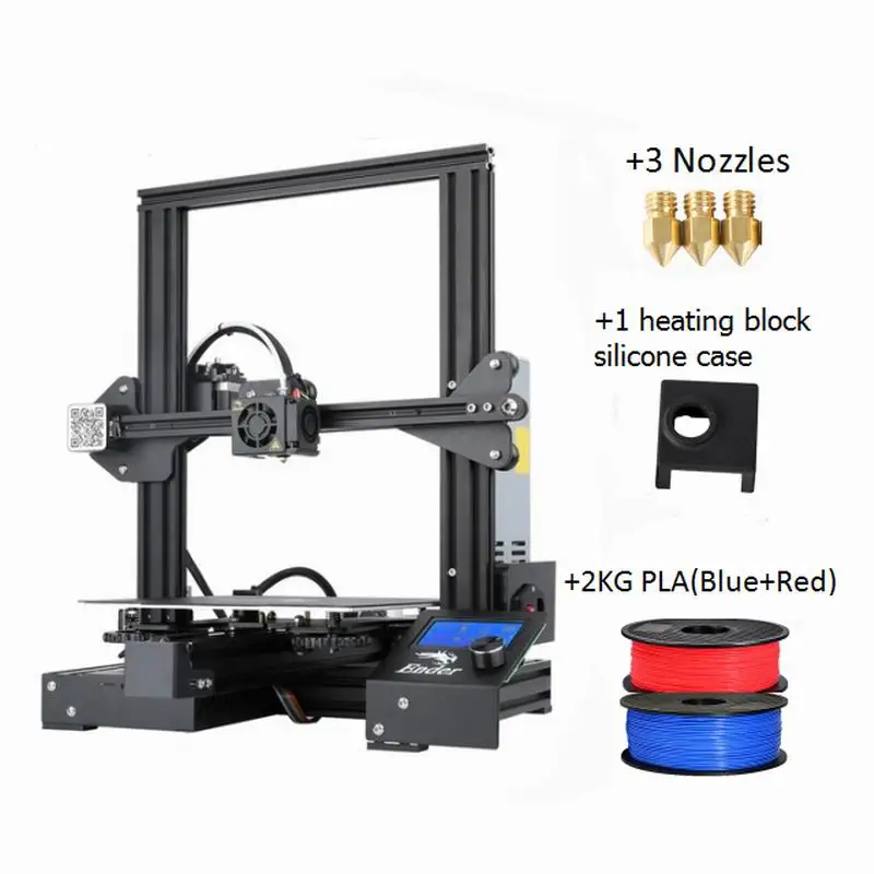 Creality Ender-3 экономичный DIY 3d принтер наборы V-Slot Prusa I3 новые модные печатные платформы проще уровень