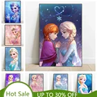 Плакаты Disney Холодное сердце, мультяшная фигурка Анны и Эльзы, холст для рисования, настенные художественные картины для гостиной, декор для комнаты девочек