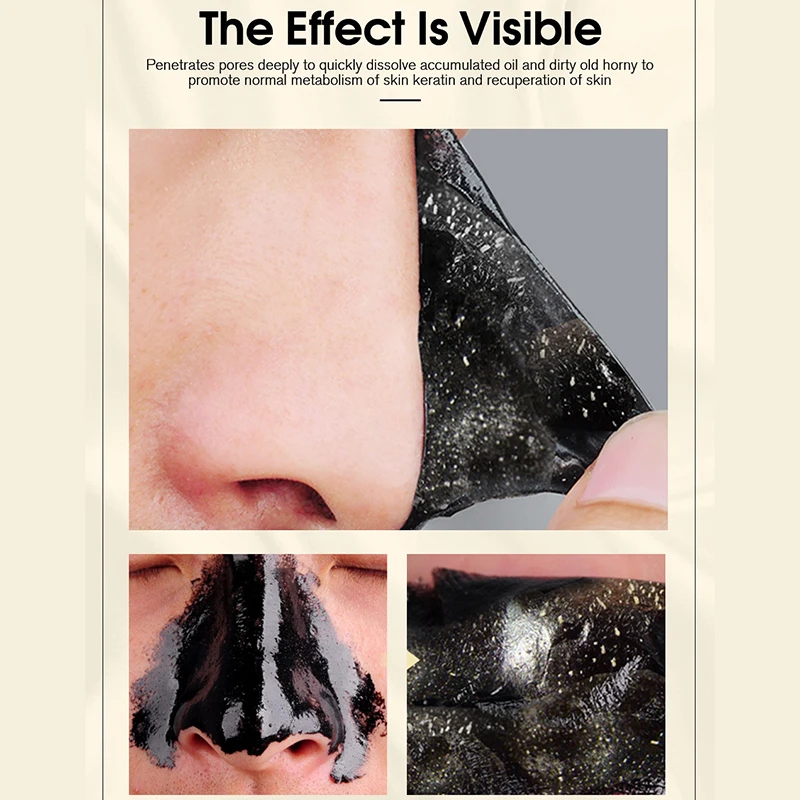 10PCS Bamboo Charcoal Blackhead Remove Facial Masks Deep Cleaning Purifying Peel Off Black Facail Face | Красота и здоровье