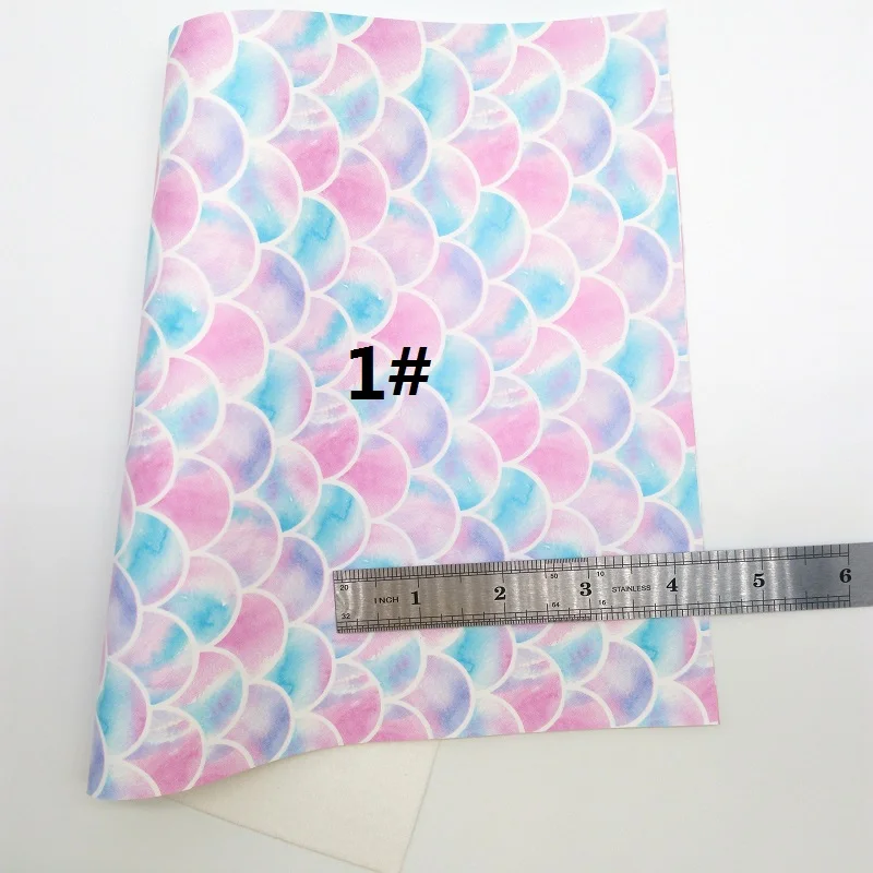 Мерцающие полосы блестящая ткань кожа Русалка Радужный принт синтетический