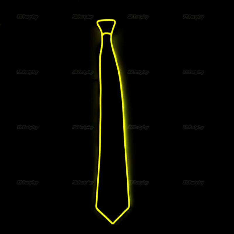 yellow tie Танцор джаза сувениры проволочная светящаяся полоска Кепка джентльмена привлекательная сумасшедшая Светодиодная лента неоновая шляпа как вечерние подарки на Рождество - Цвет: yellow tie
