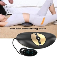 electric air lumbar traction device dynamic back massager low frequency pulse massage heating vibration pain relief health gift