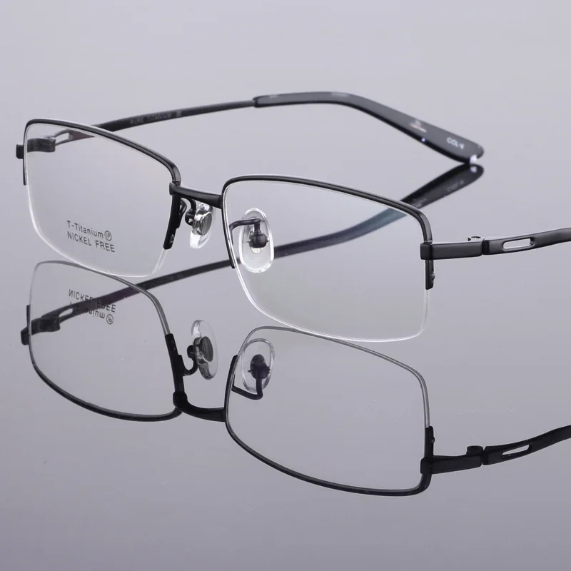 Оправа для очков из чистого титана металлические очки с полуободковой оправой