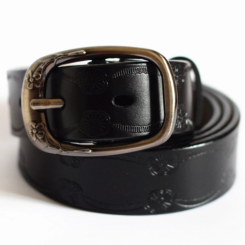 

Genuine Leather Belts for Women Second Layer Cowskin Woman Belt Vintage Pin Buckle Strap Jeans