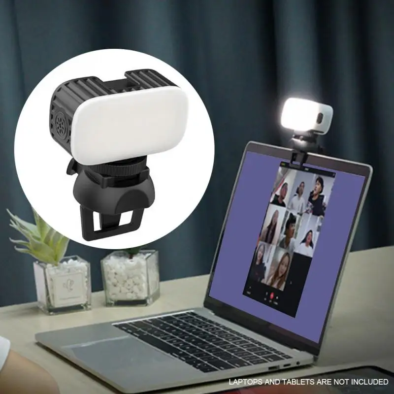 

Portable Fill Light Photography Video Conference 5600K 30 LEDs Live Streaming Clip Online Teaching Vlog Computer Laptop Mini